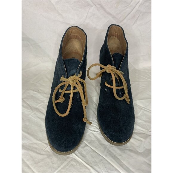 Sperry Boots Womens 9M Stella Ankle Bootie Wedge Lace Up STS96941 Leather Suede - Picture 3 of 11